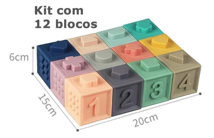 Blocos de Montar Montessori em Silicone