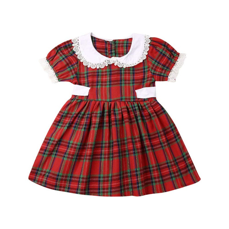 Vestido Infantil Xadrez Natal