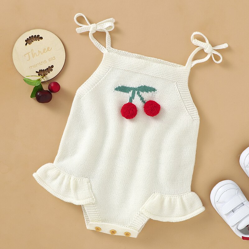 Romper Baby Tricô Cerejinha