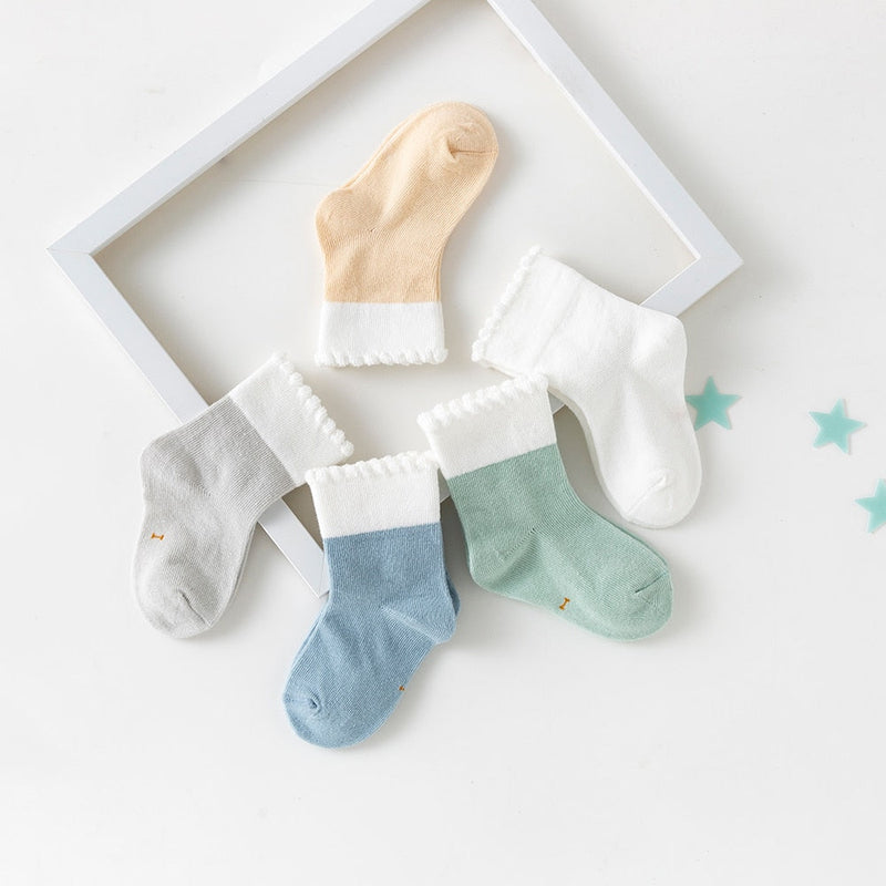 Kit 5 pares de Meia Baby Colors