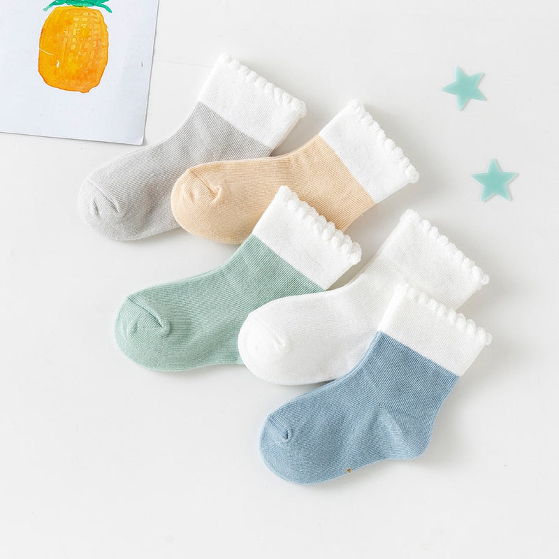 Kit 5 pares de Meia Baby Colors