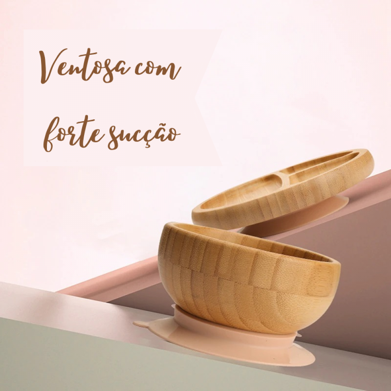 Kit Introdução Alimentar Silicone e Bambu (7 peças)