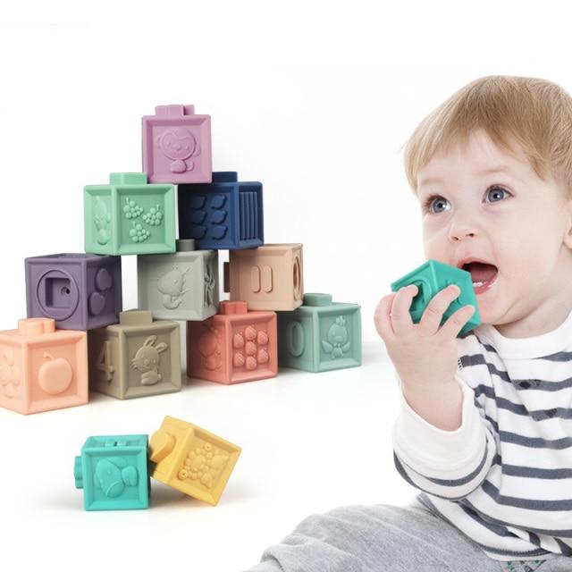 Blocos de Montar Montessori em Silicone