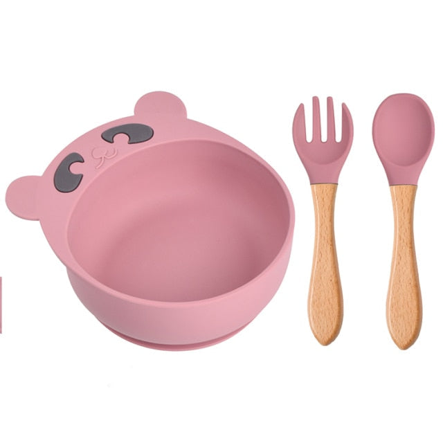 Kit Alimentação Silicone 3 peças Diversas Cores