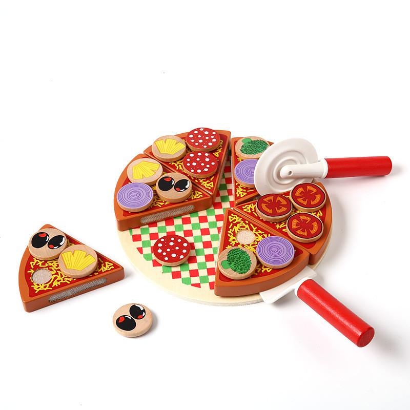 Kit Pizza Montessori em Madeira (27 peças)