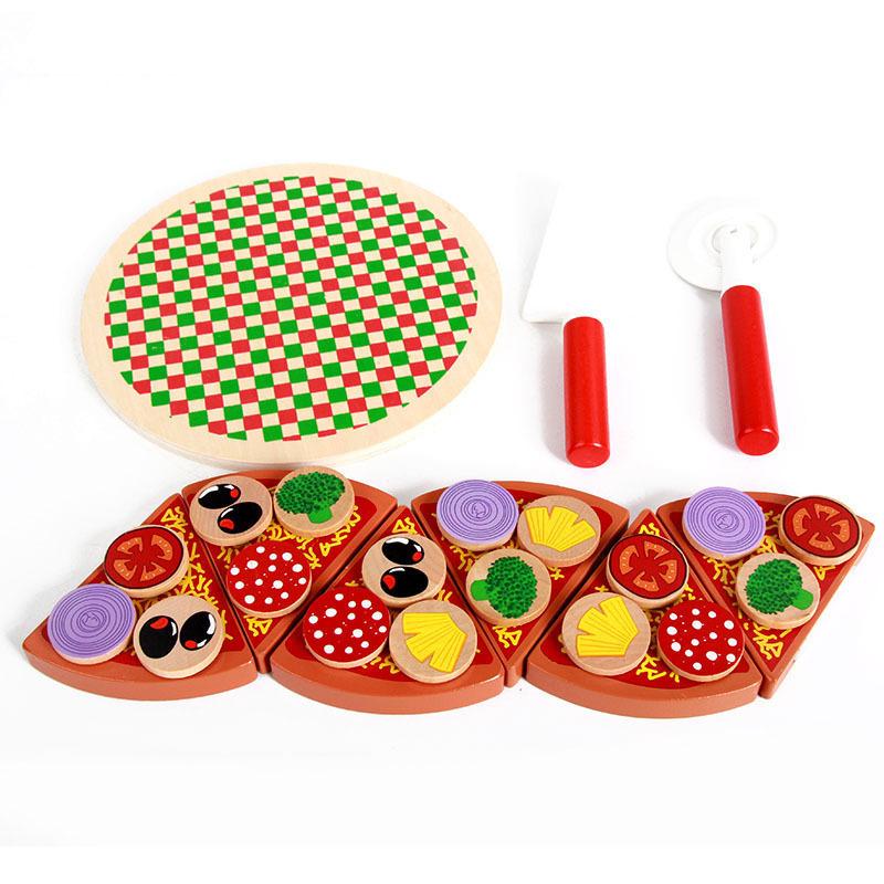 Kit Pizza Montessori em Madeira (27 peças)